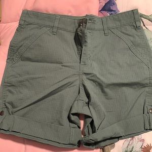Green Carhart shorts